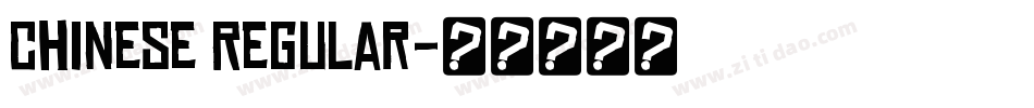 Chinese Regular字体转换